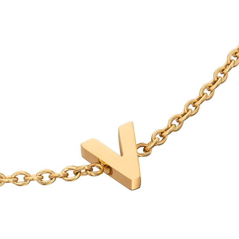 Initial & Pearl Bracelet Set (Gold)