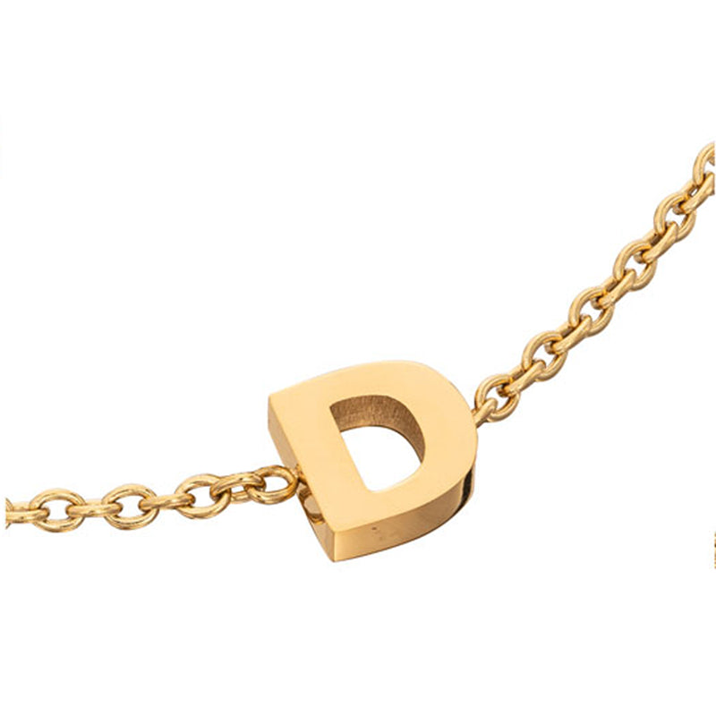 Initial & Pearl Bracelet Set (Gold)