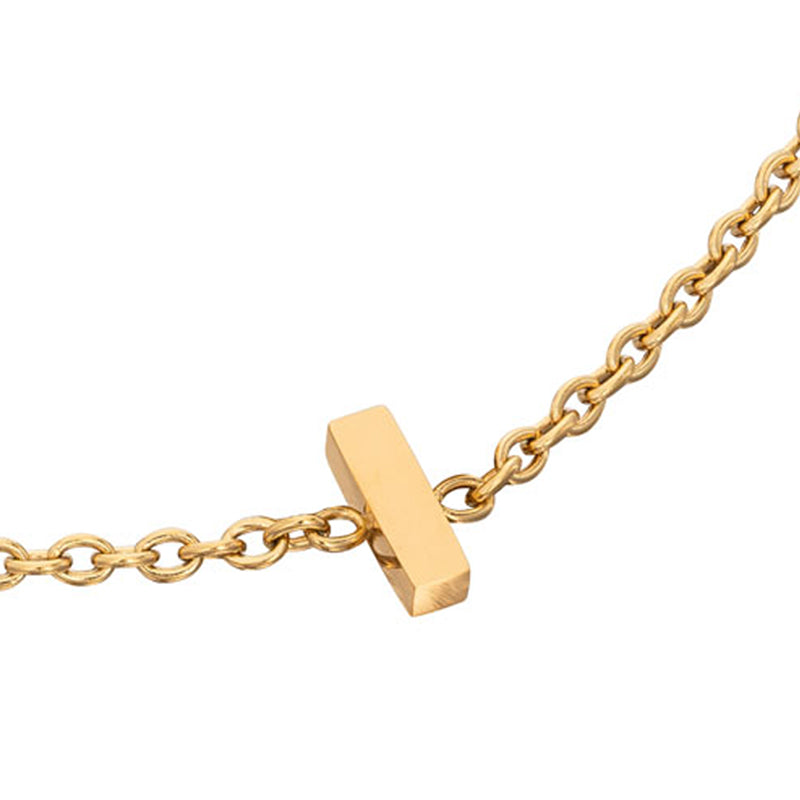 Initial & Pearl Bracelet Set (Gold)