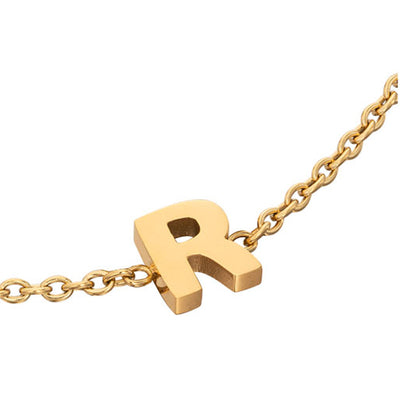 Initial & Pearl Bracelet Set (Gold)