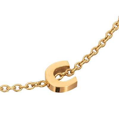 Initial & Pearl Bracelet Set (Gold)