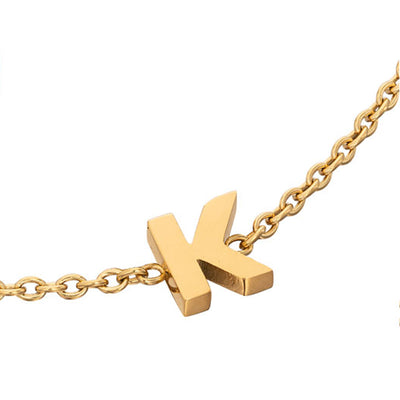 Initial & Pearl Bracelet Set (Gold)