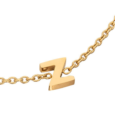 Initial & Pearl Bracelet Set (Gold)