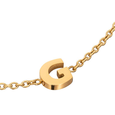 Initial & Pearl Bracelet Set (Gold)