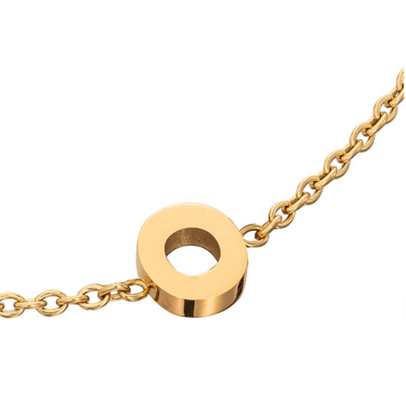 Initial & Pearl Bracelet Set (Gold)