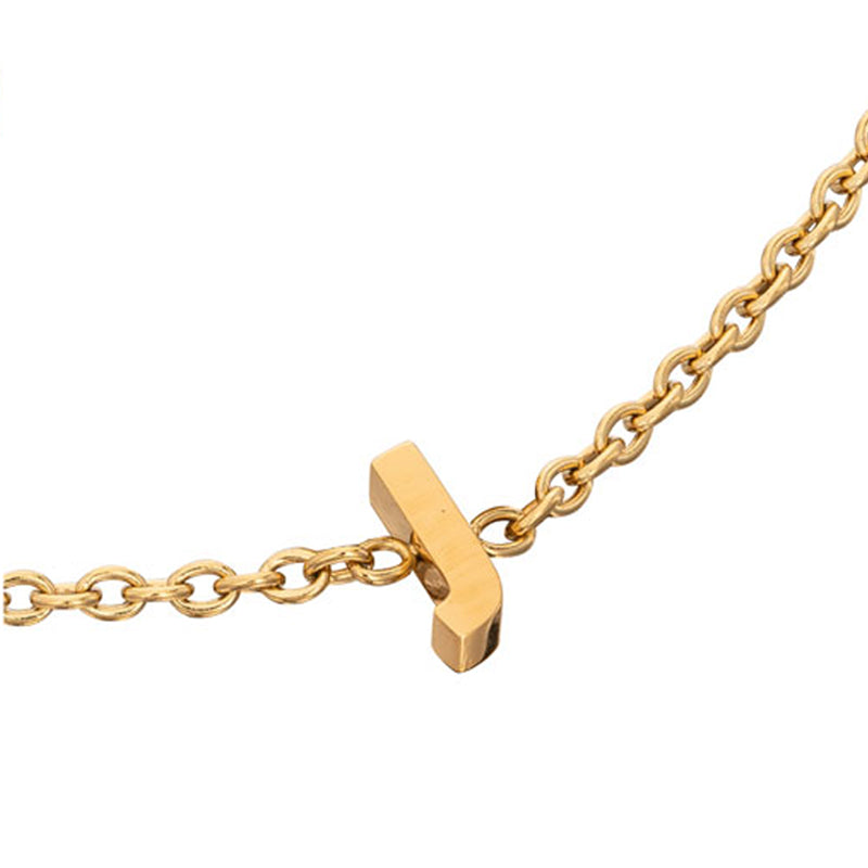 Initial & Pearl Bracelet Set (Gold)