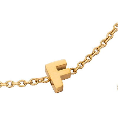 Initial & Pearl Bracelet Set (Gold)