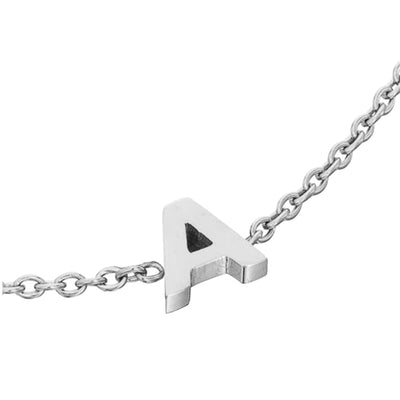 Initial & Pearl Bracelet Set (Silver)