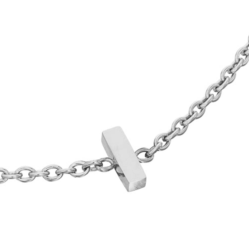 Initial & Pearl Bracelet Set (Silver)