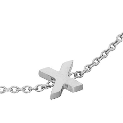 Initial & Pearl Bracelet Set (Silver)