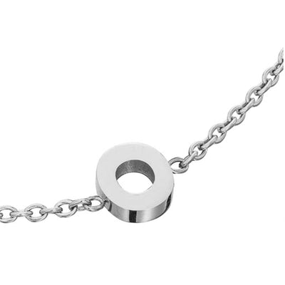 Initial & Pearl Bracelet Set (Silver)