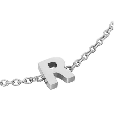Initial & Pearl Bracelet Set (Silver)