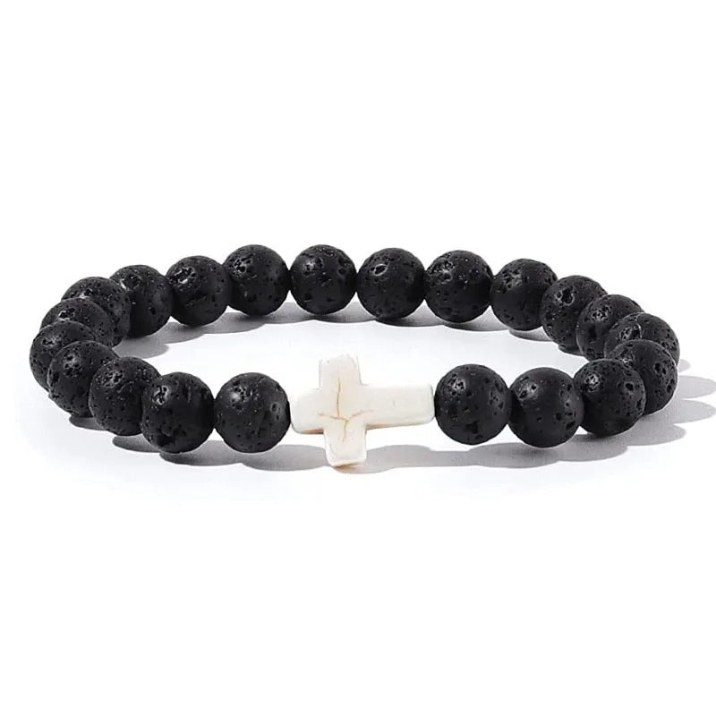 Crossed Stone Bracelet
